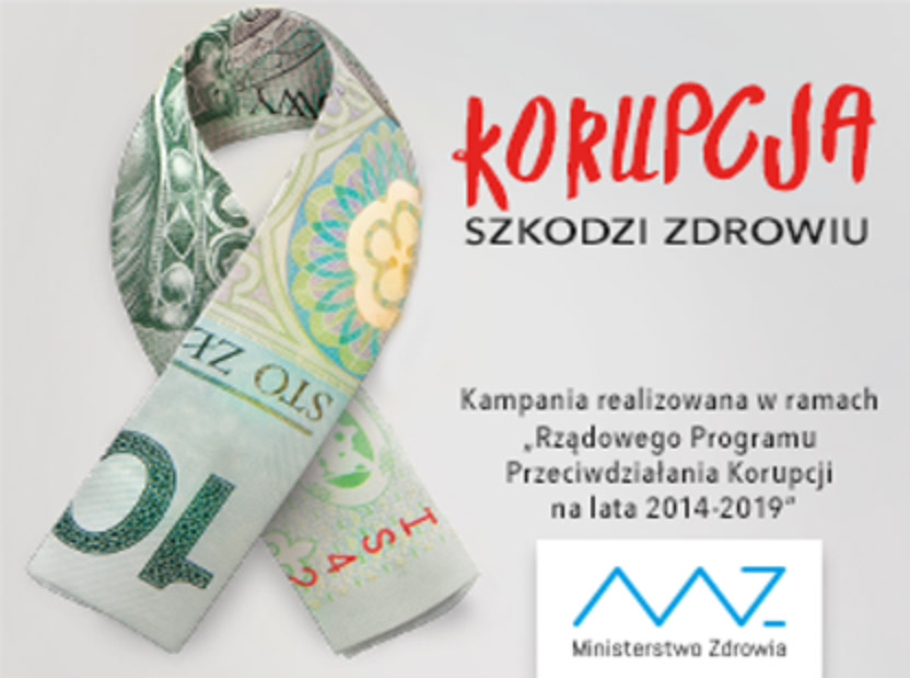 Korupcja Szkodzi Zdrowiu - Kampania Ministerstwa Zdrowia - strona otwiera się w nowym oknie przeglądarki